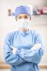 Female doctor with mask eyewear