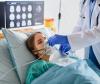 Girl on oxygen in hospital