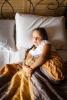 Girl sleeping in bed