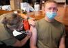 Guardsman getting vaccinated