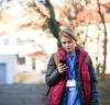 Healthcare worker walking home from work