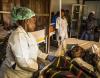 Health worker with patient in DR Congo