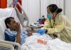 Hospital COVID patient with doctor