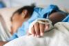 Hospitalized child with IV