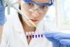 Lab worker loading PCR samples