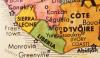 Liberia and Sierra Leone map