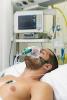 Male patient with oxygen mask