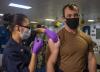 Man getting COVID vaccine