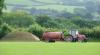 Manure spreading in field