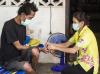 Patient receiving drugs for tuberculosis