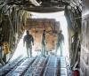 Medical aid arriving by plane in Spain