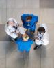 Meeting of doctors aerial view