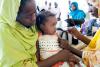Child receiving meningitis vaccine