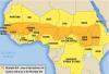 Map of meningitis belt in Africa
