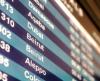 Airport arrival board for Middle East flights