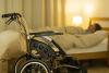 Nursing home man in bed