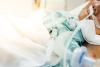Hospital patient on ventilator
