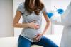 Pregnant woman receiving vaccine