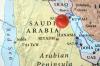 Saudi Arabia map with Riyadh featured