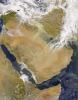 Satellite view of Saudi Arabia