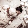 Sick girl in hospital