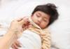 Sick child with fever