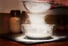 Sifting flour