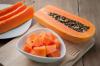 Sliced papaya