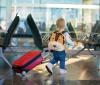 Small child walking in airport