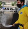 Street washing in Brazil