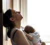 Stressed-out mom with baby