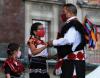 Traditional Mexican dancers wearing masks