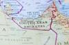 Map of UAE and Qatar