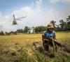 UN troop and helicopter DR Congo