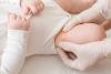 Vaccine band-aid on baby