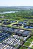 Water treatment facility aerial view
