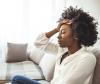 Young woman with headache