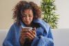 woman sick with flu